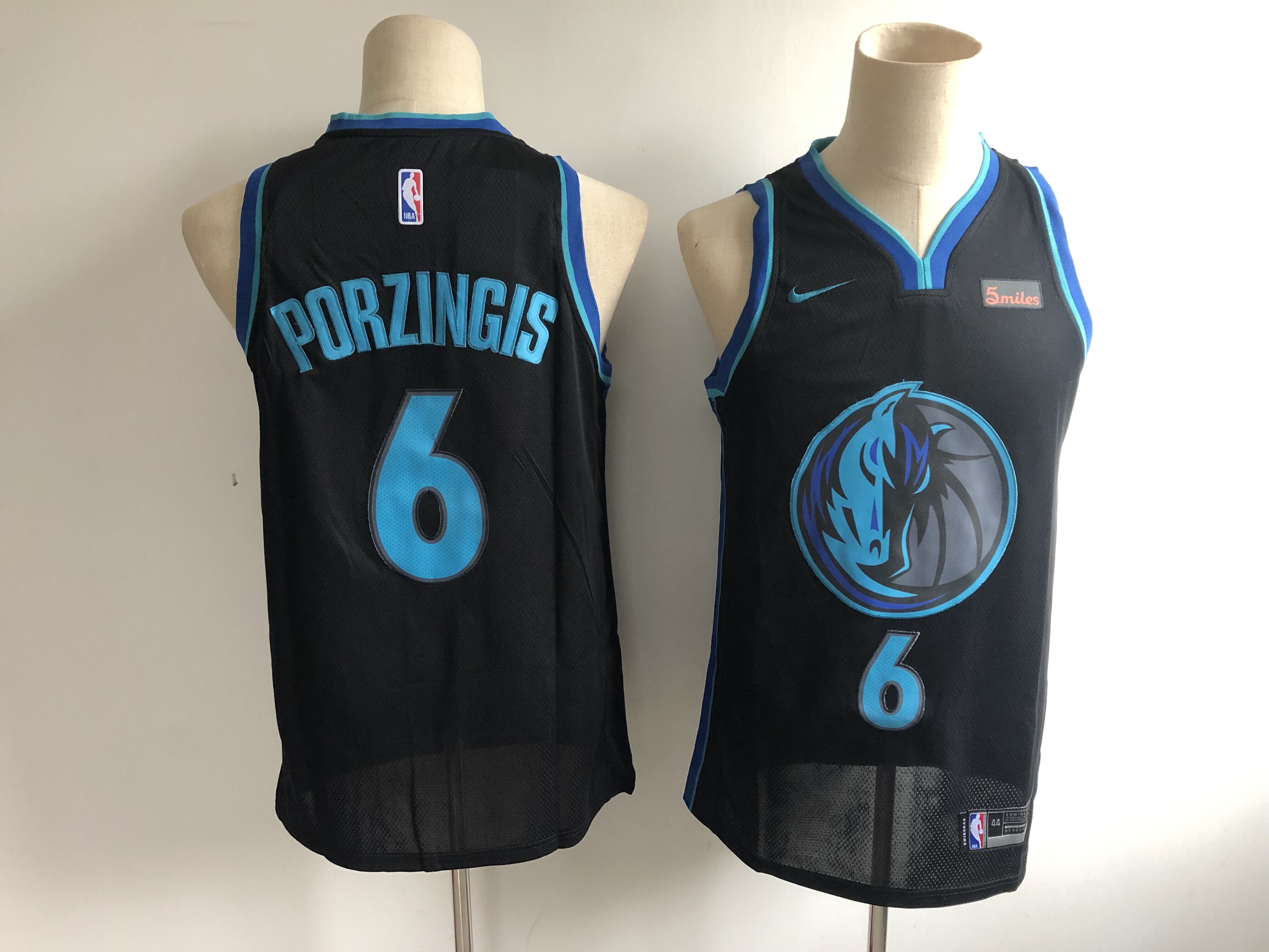 Men Dallas Mavericks #6 Porzingis Black City Edition Game Nike NBA Jerseys->dallas mavericks->NBA Jersey